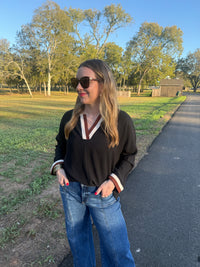 Midnight Charm Crinkled Top