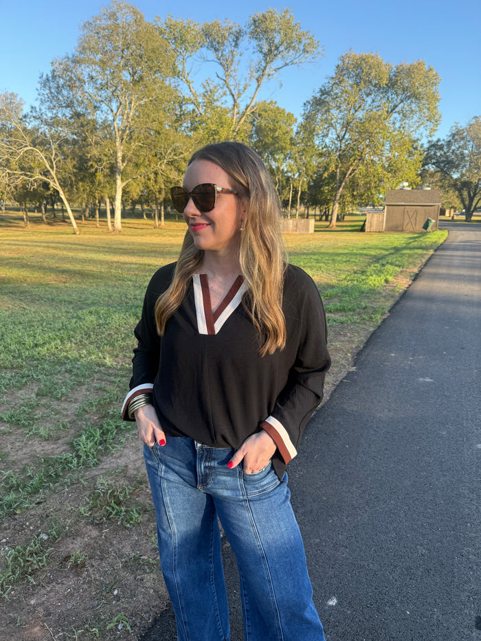 Midnight Charm Crinkled Top