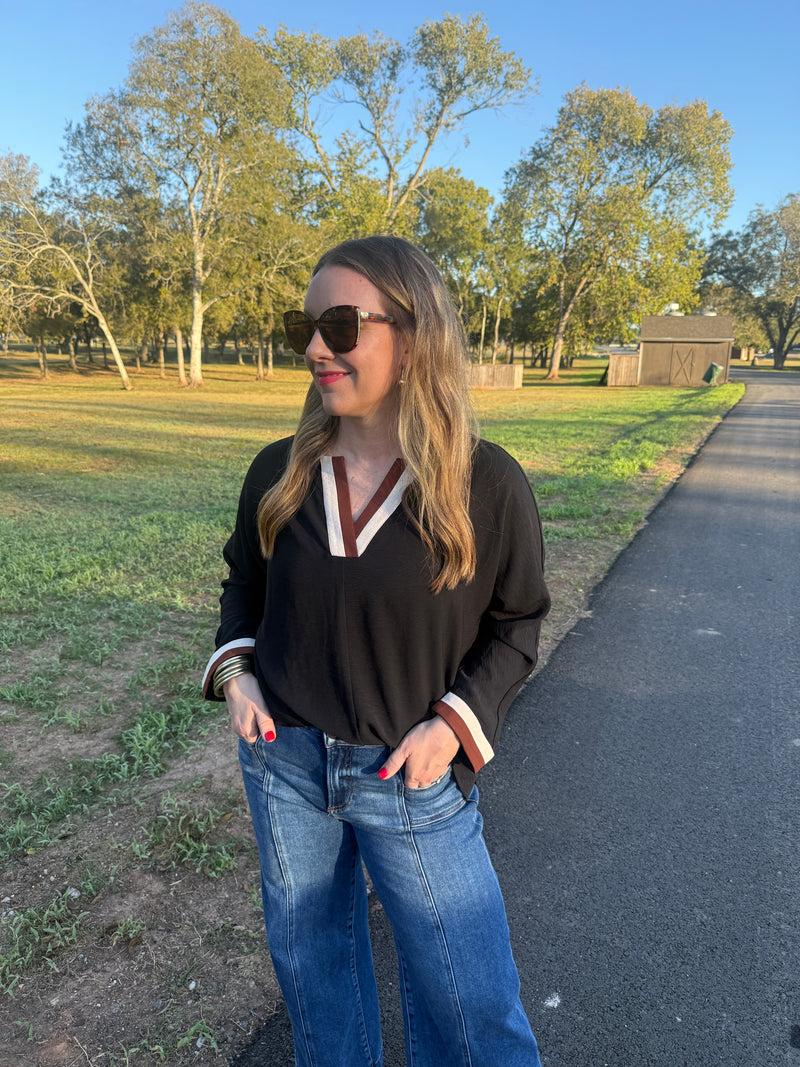 Midnight Charm Crinkled Top