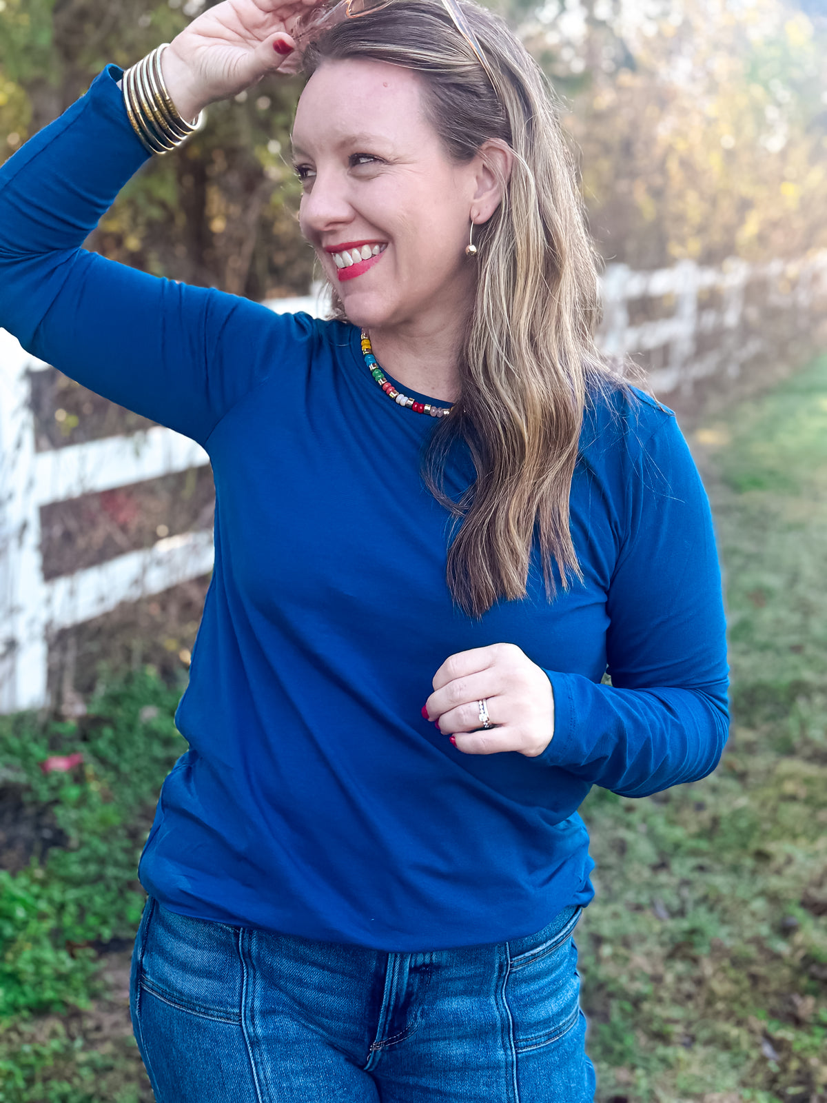 Sweet Magnolia Crewneck Top