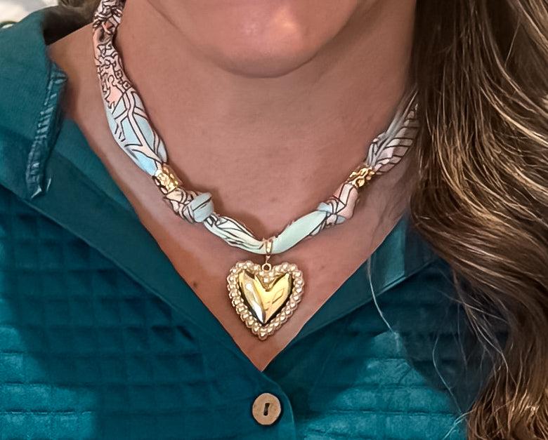 Sullivan Scarf Charm Seafoam Necklace