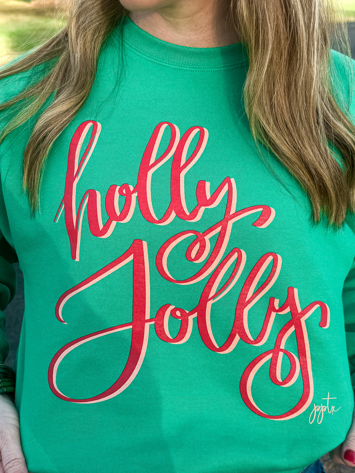 Holly Jolly Green Christmas Sweatshirt
