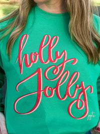 Holly Jolly Green Christmas Sweatshirt