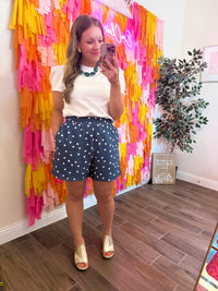 Spot On Dusty Blue Polka Dot Shorts
