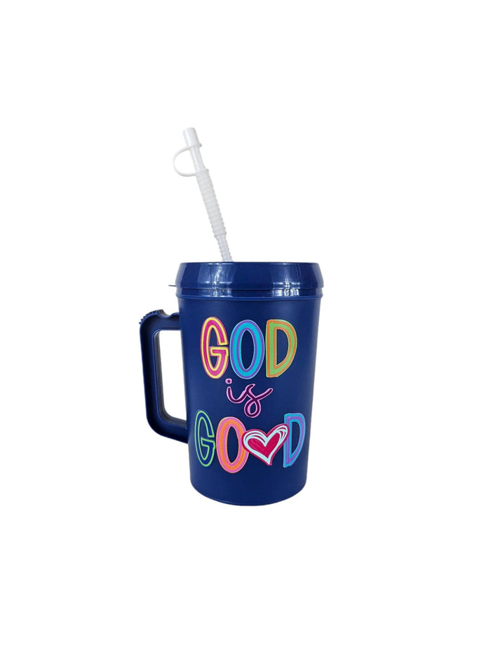 God Is Good Mega Mug in Ocean Blue - EmClaire Lane