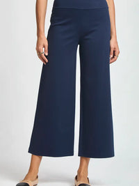 Navy Magic Wide Cropped Pants