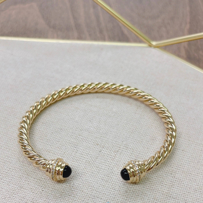 Gold cuff bracelet