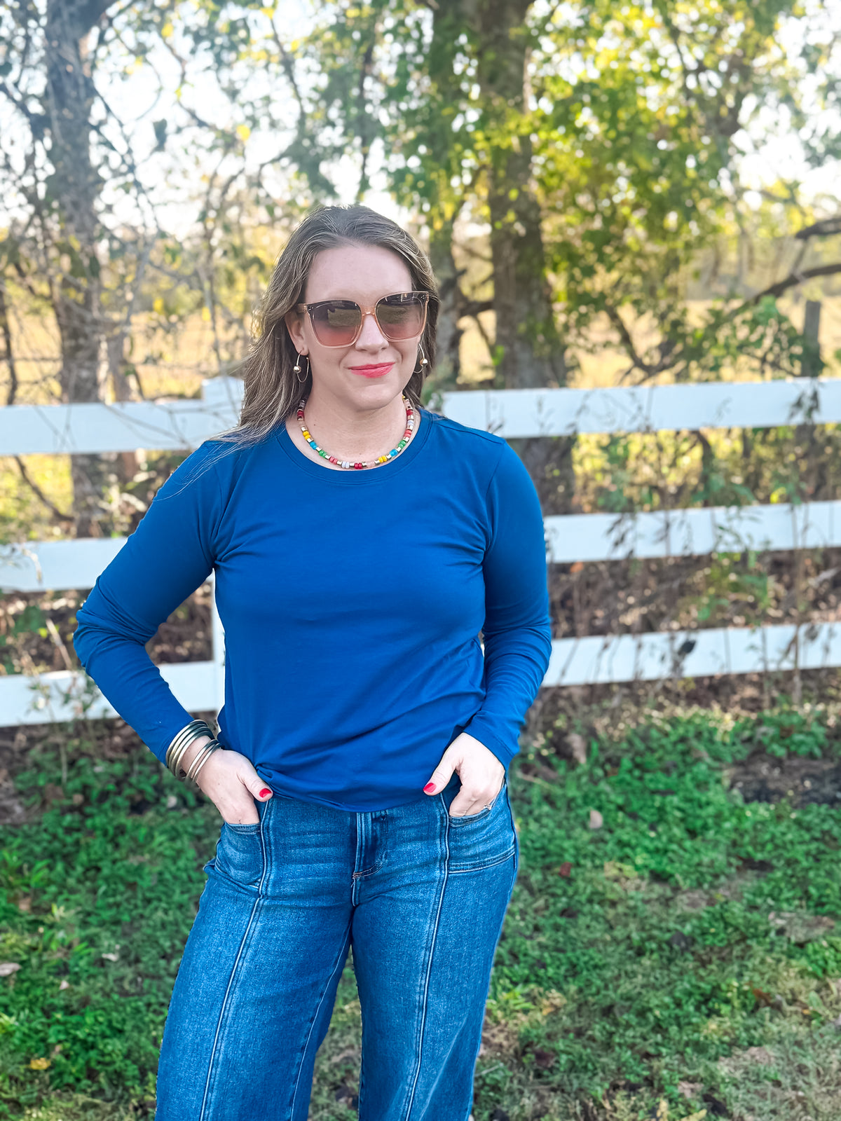 Sweet Magnolia Crewneck Top