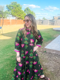 Green Meadow Ruffle Dress