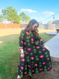 Green Meadow Ruffle Dress