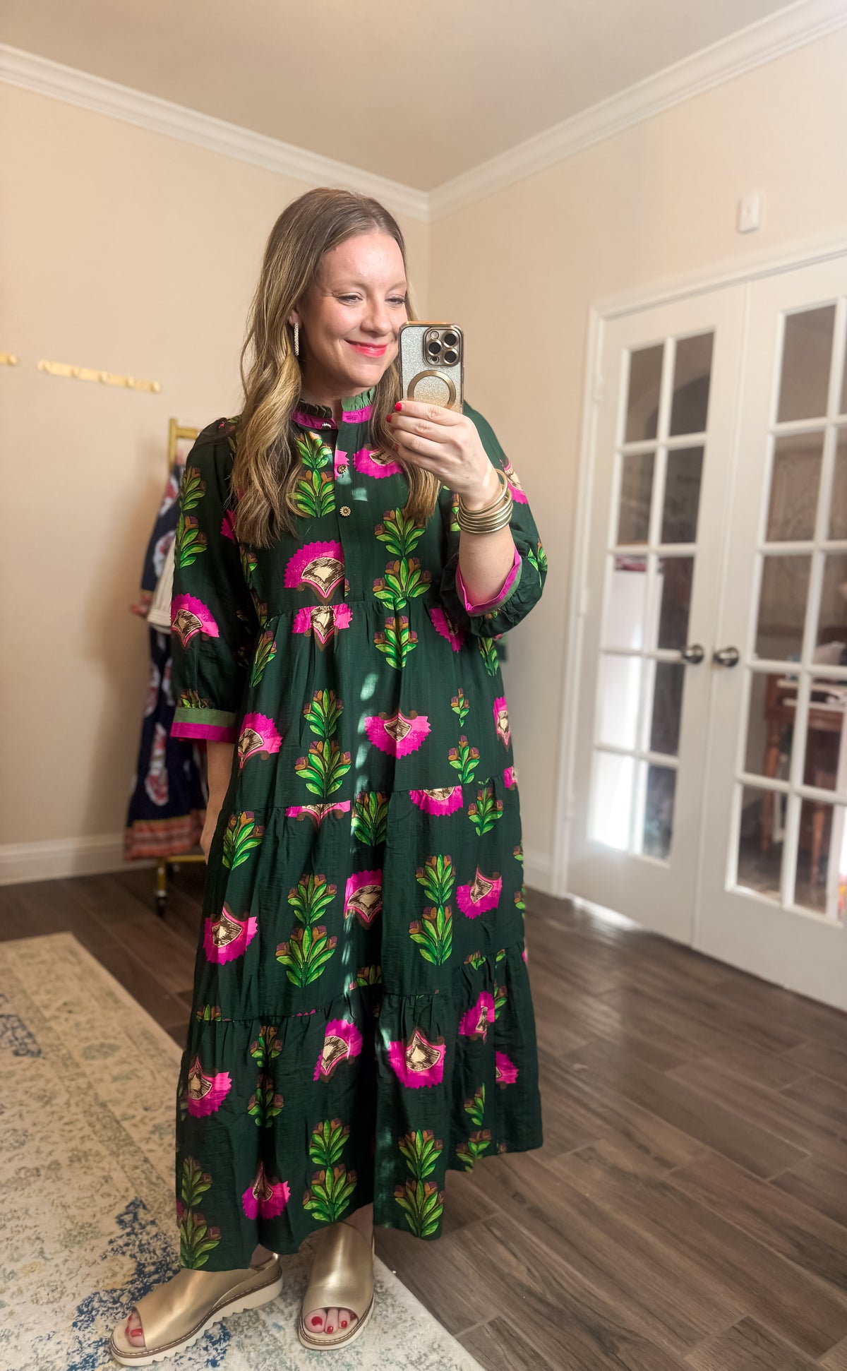 Green Meadow Ruffle Dress