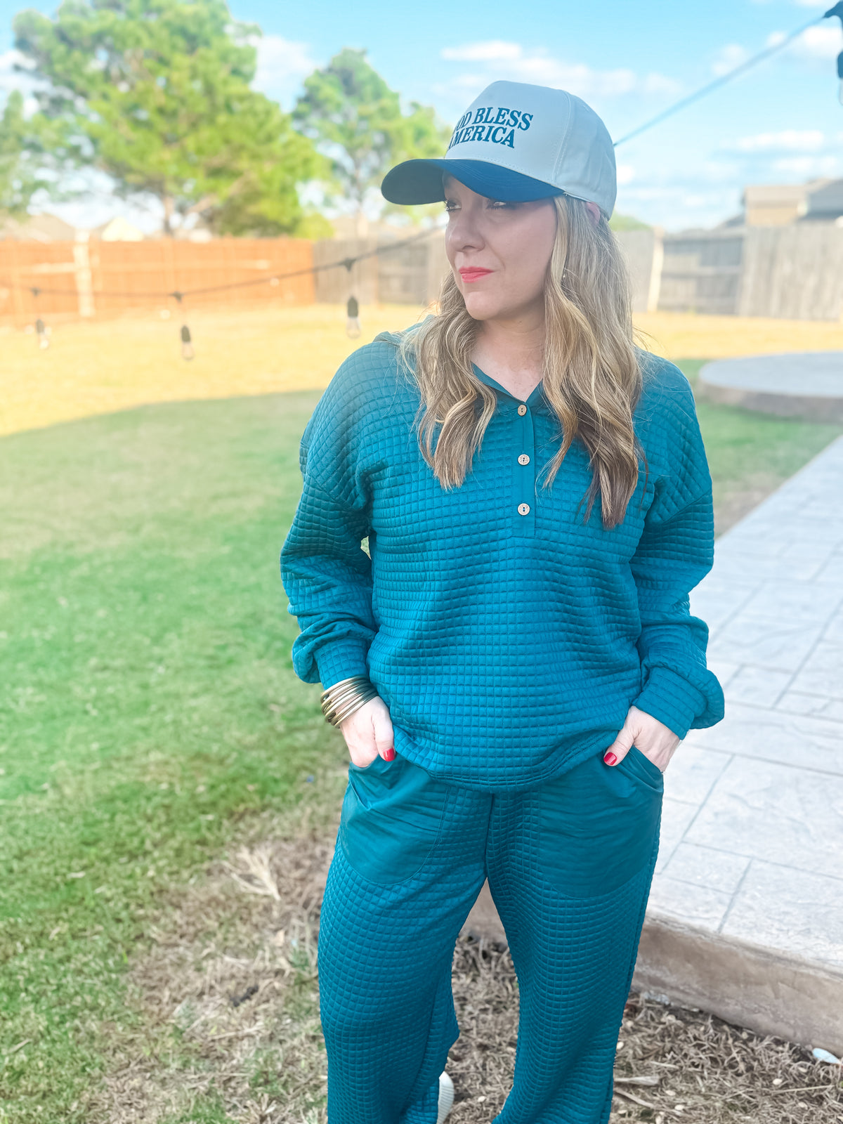 Evergreen Waffle Textured Set