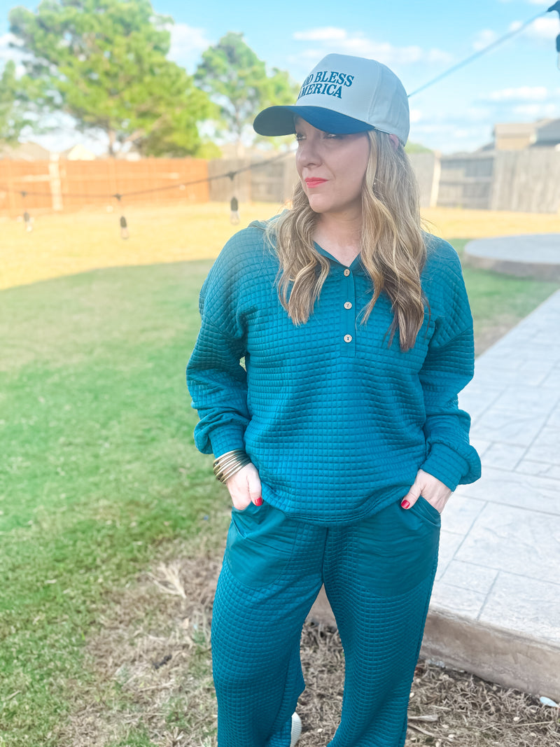 Evergreen Waffle Textured Set