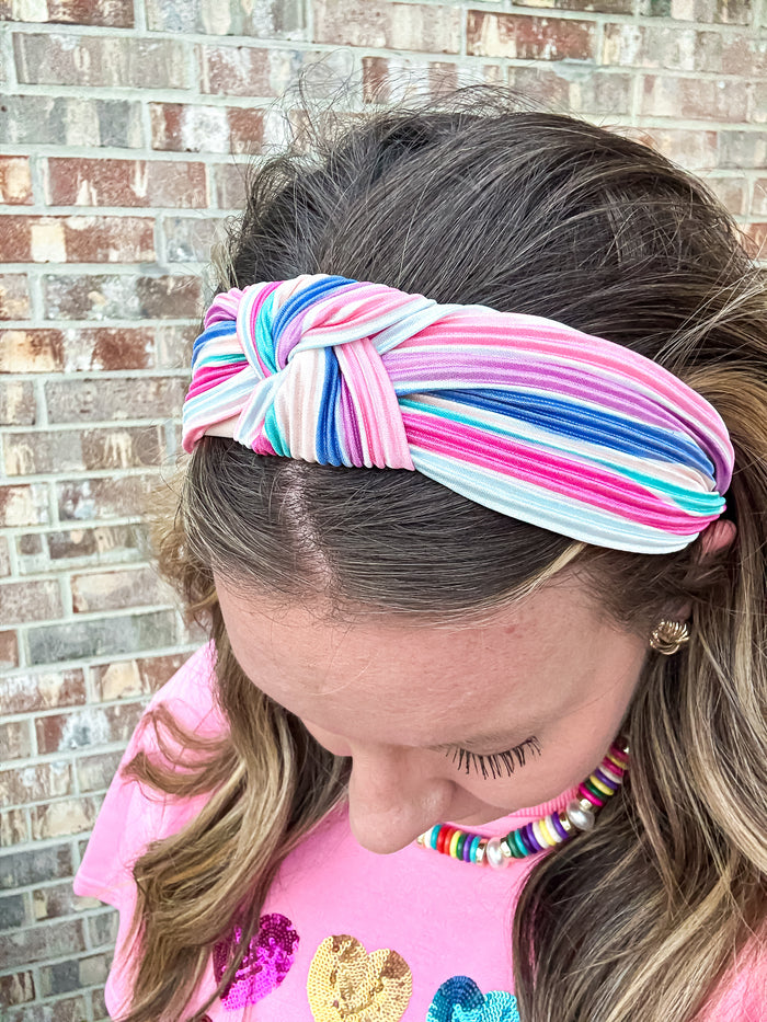 Pink Color Pleats Headband - EmClaire Lane
