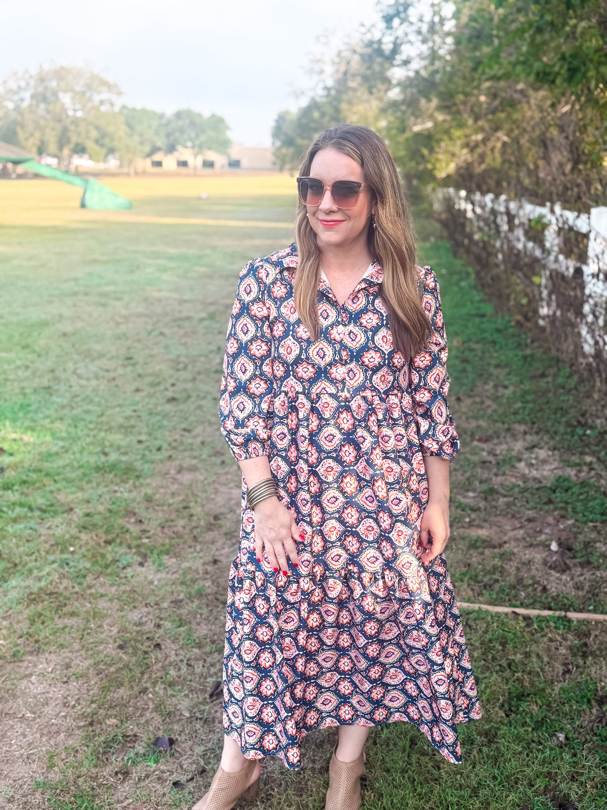 Sunday Best Navy Dress - EmClaire Lane