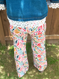 Front and Center Comfy Stretch Floral Jeans