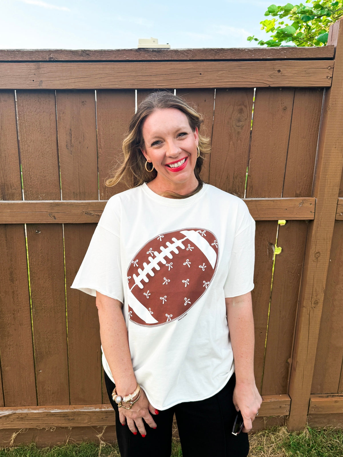 Sideline Style Football Patchwork Tee