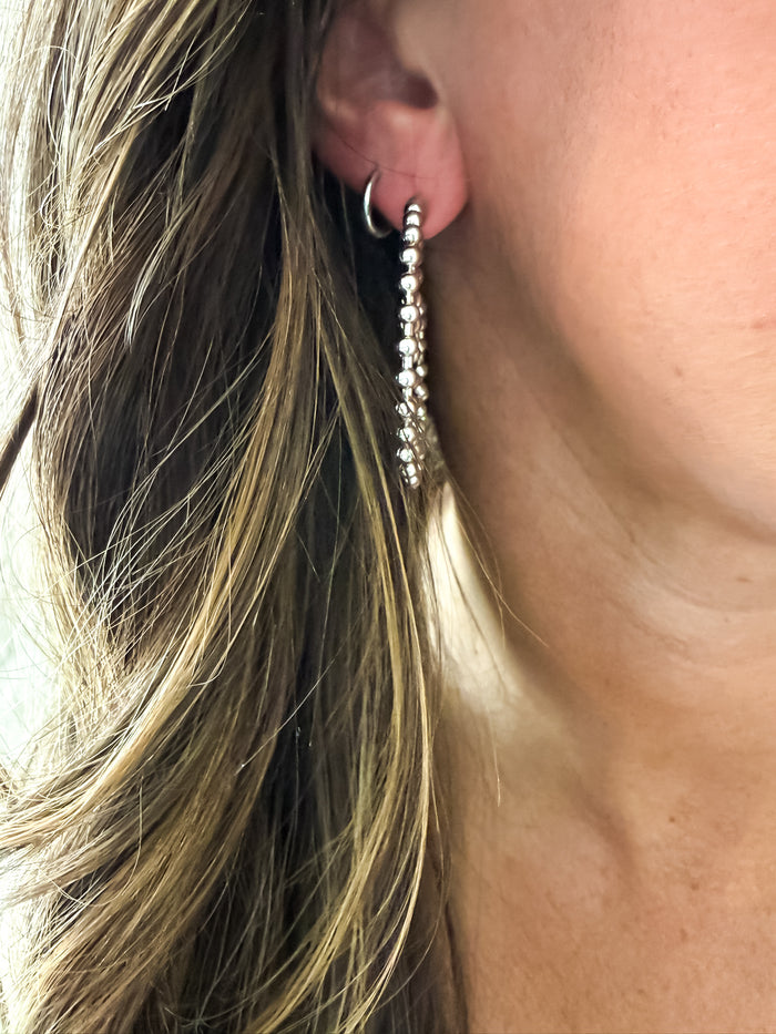 Shelly Hoops in Silver