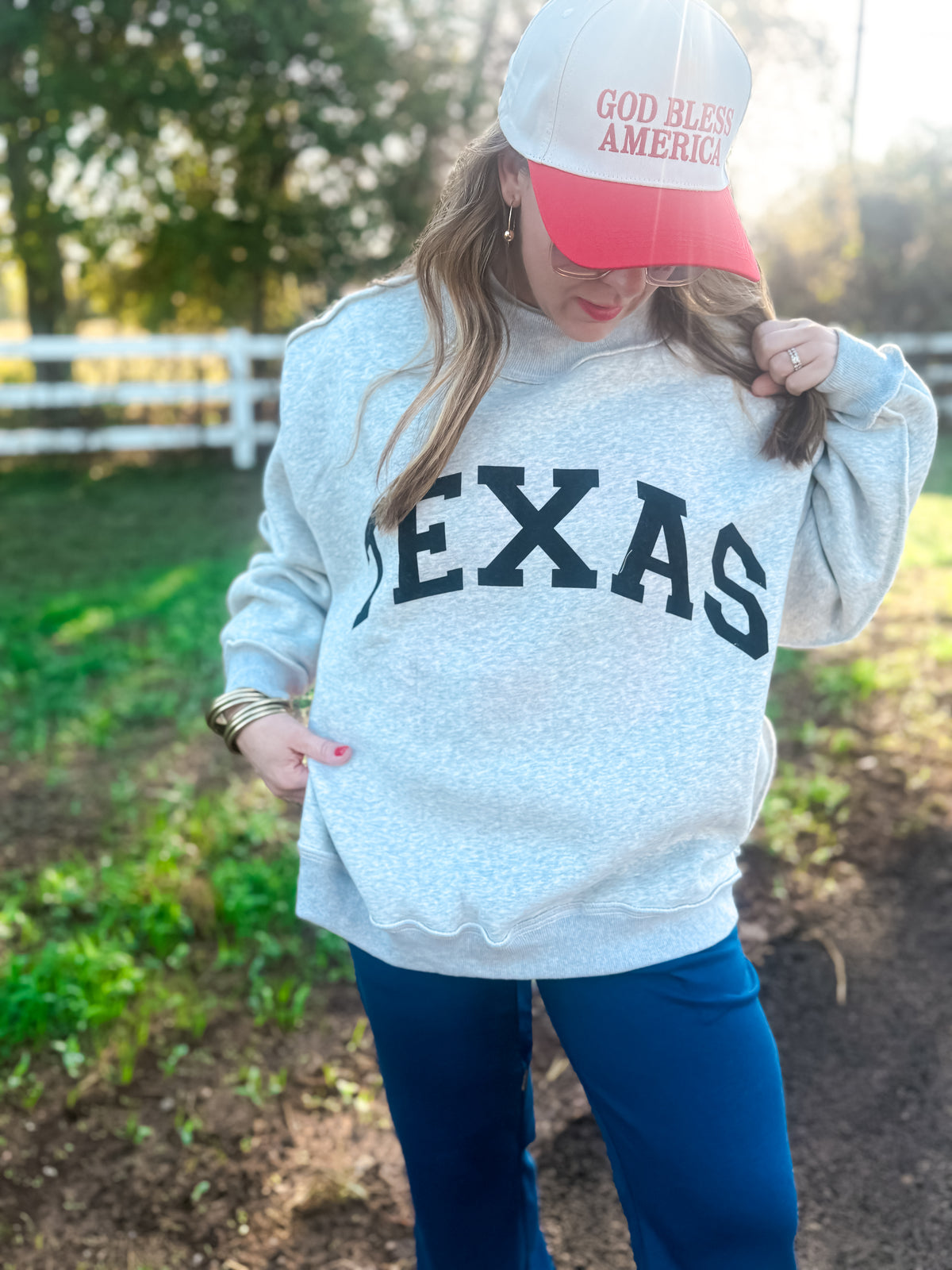 Texas Reversible Mockneck Sweatshirt