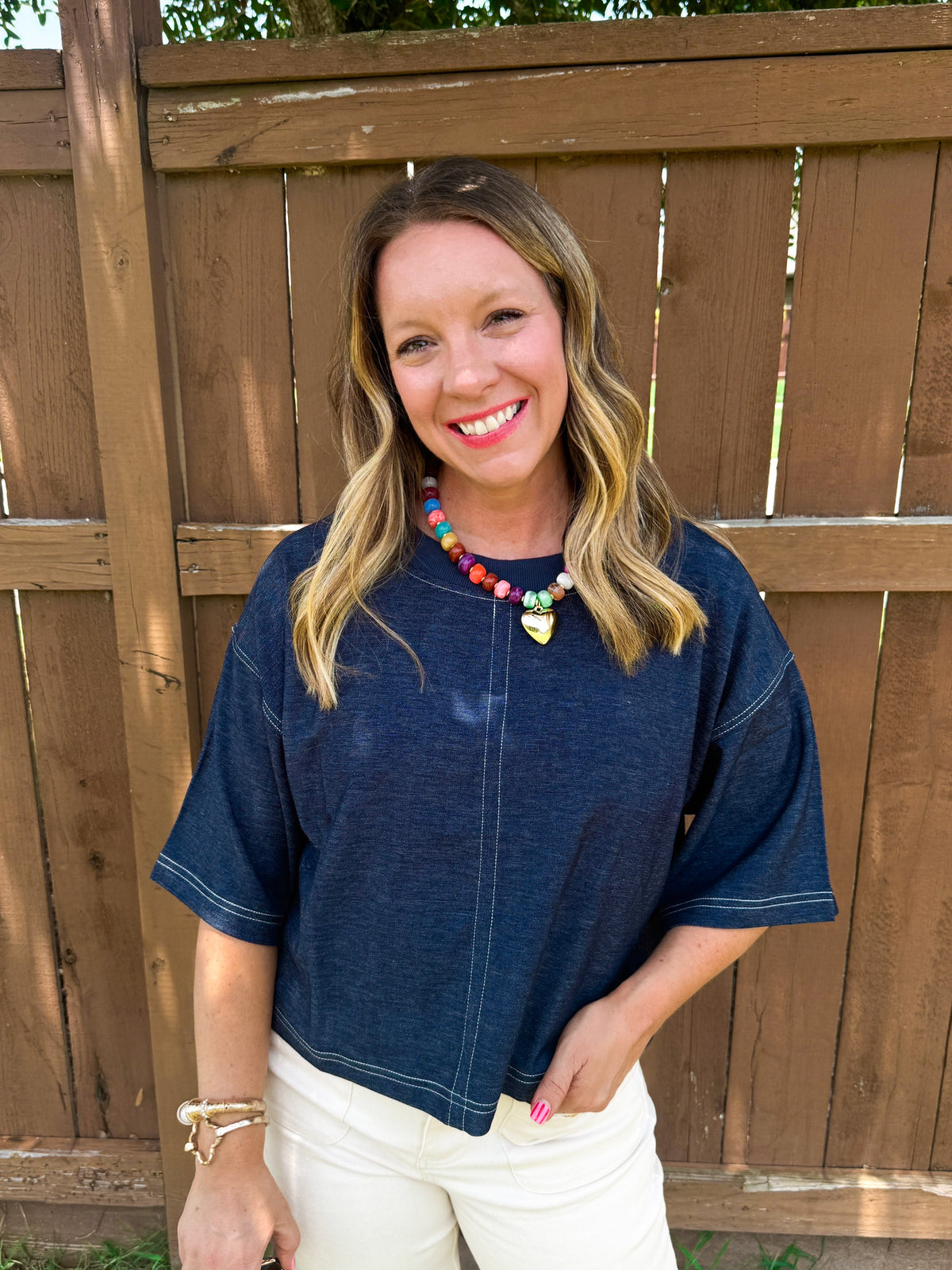 Blueprint Denim Look-Alike Top