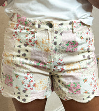 Patchwork Garden Scallop Shorts