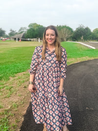 Sunday Best Navy Dress - EmClaire Lane