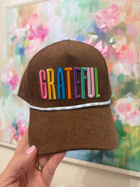 Taylor Elliott Designs Grateful Brown Trucker Hat