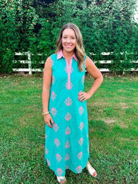 Present and Pretty Embroidery Sleeveless Dress