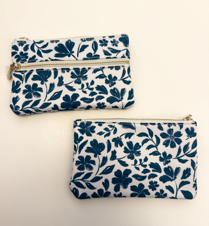 Elyse Breanne Zipper Pouch in Porcelain Floral