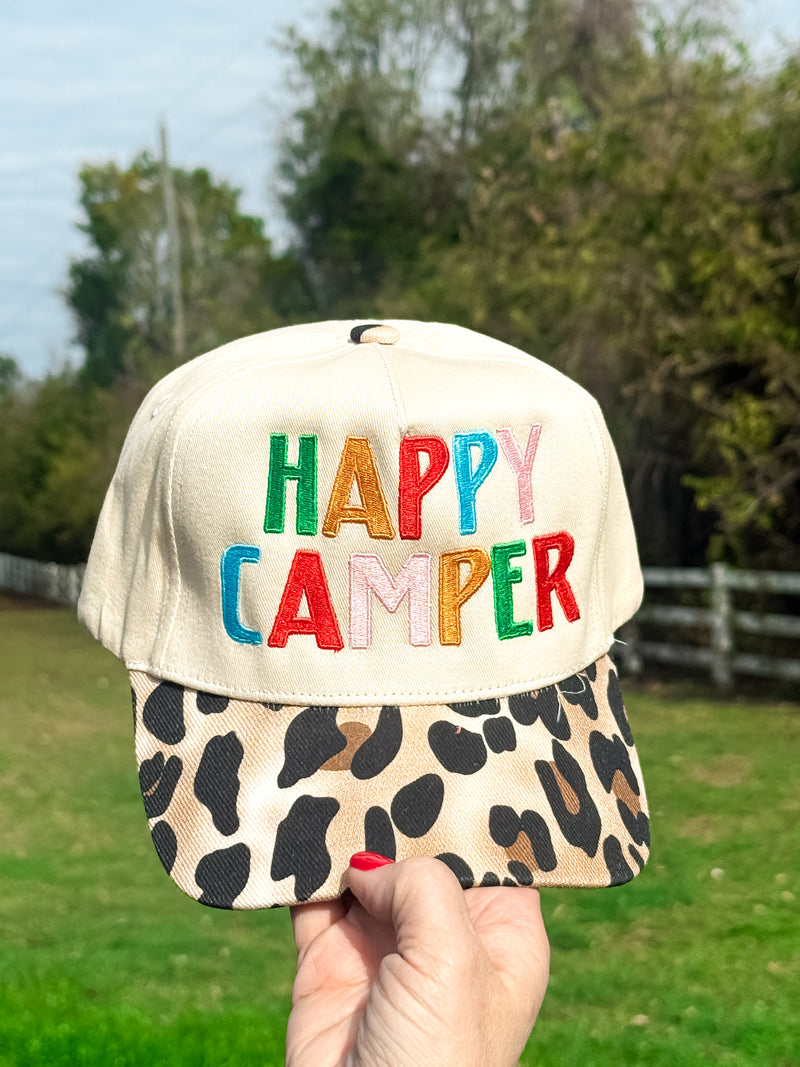 Happy Camper Leopard Hat