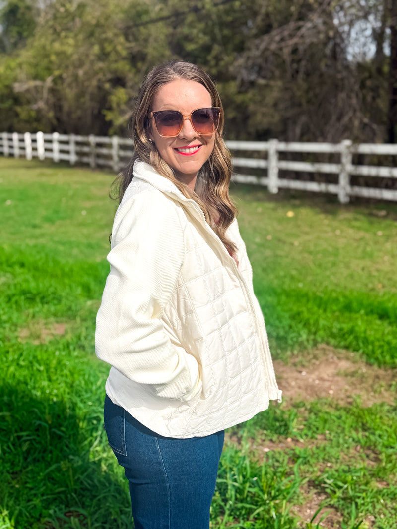Ivory Cloud Zip Jacket