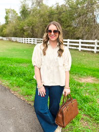 Sweet Light Taupe Long Sleeve Top