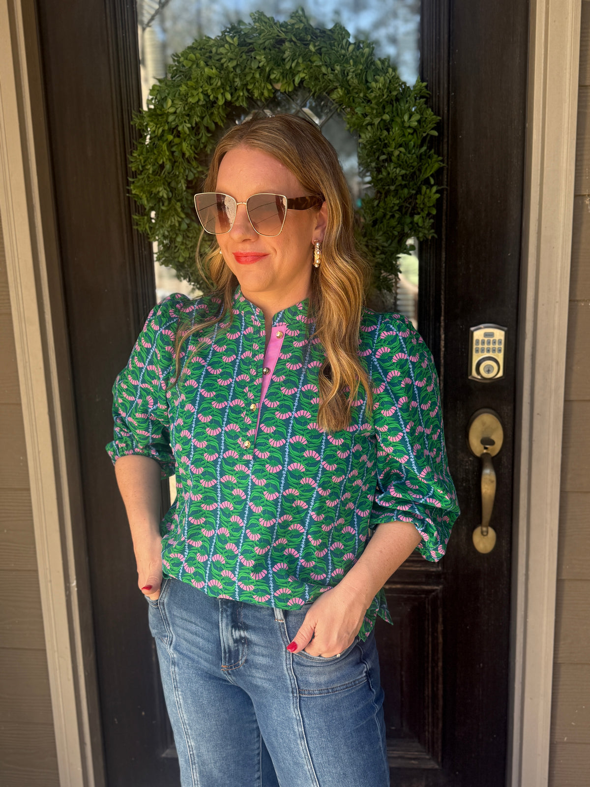 Lia Honey Vines Top - EmClaire Lane