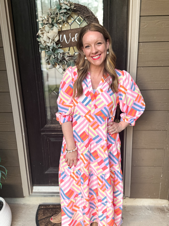 Swept Away Pink Cameron Maxi Dress - EmClaire Lane