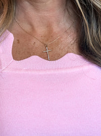 Crystal Cross Pendant Necklace