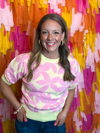 Petal Pop Floral Knit Top