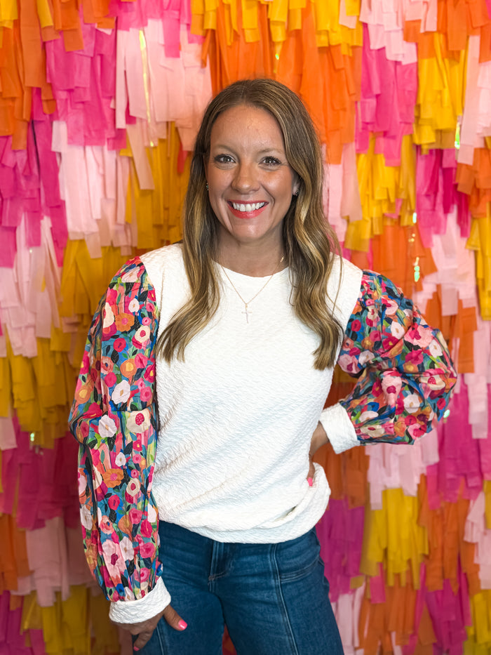 Bright Bloom Knit Top