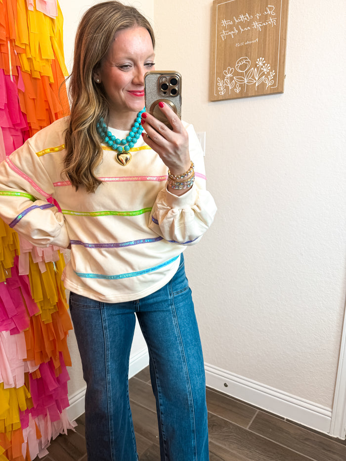 Cozy Pastel Stripe Pullover