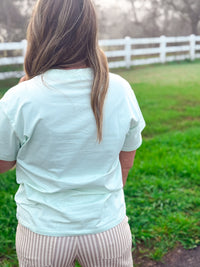 Floral Cross Sequin Tee