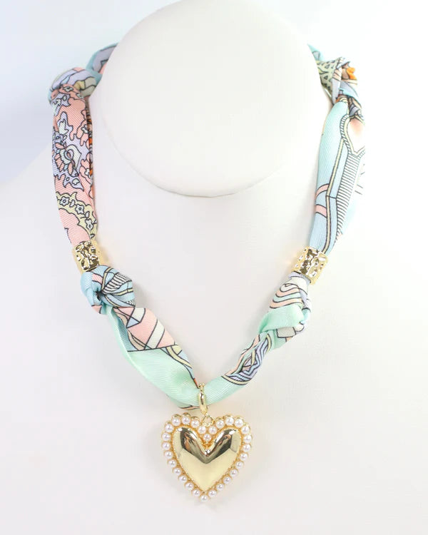 Sullivan Scarf Charm Seafoam Necklace