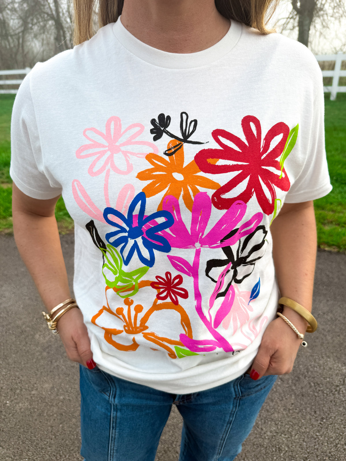 Dandelion Vibrant Floral Tee