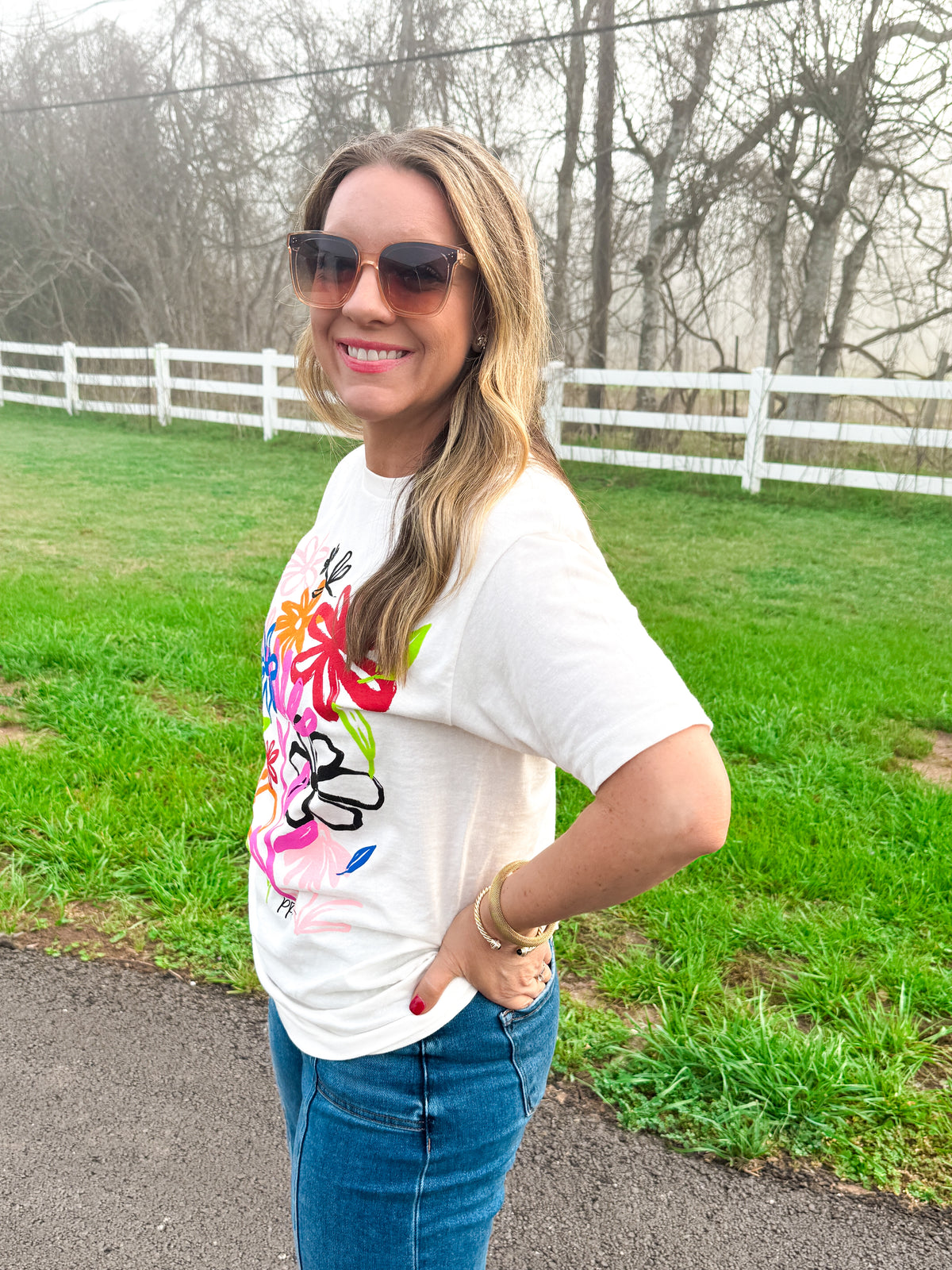 Dandelion Vibrant Floral Tee