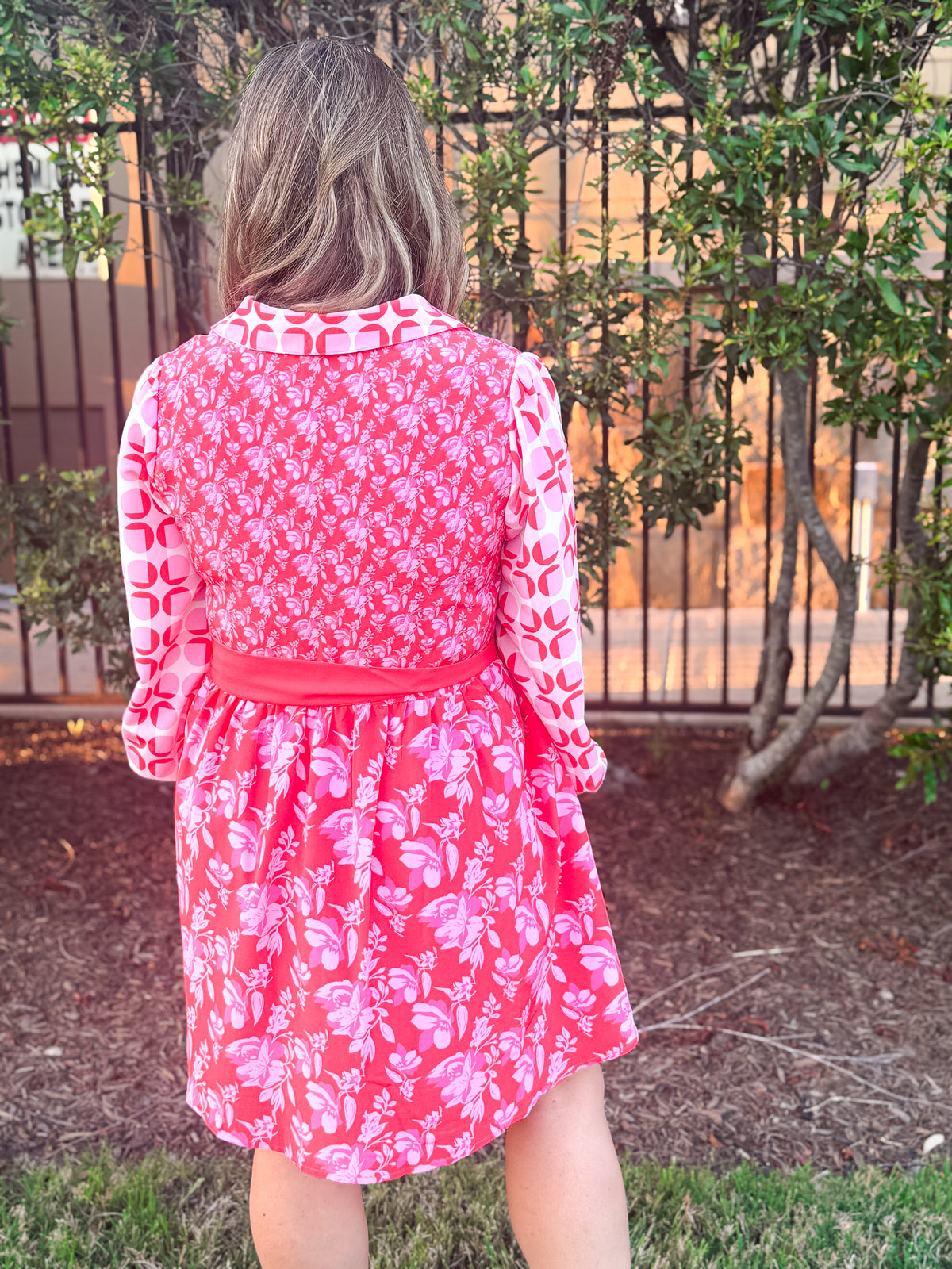 Sweet & Spicy Tomato Red Belted Shirt Dress