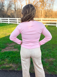 Emmy Lou Scalloped Lightweight Sweater