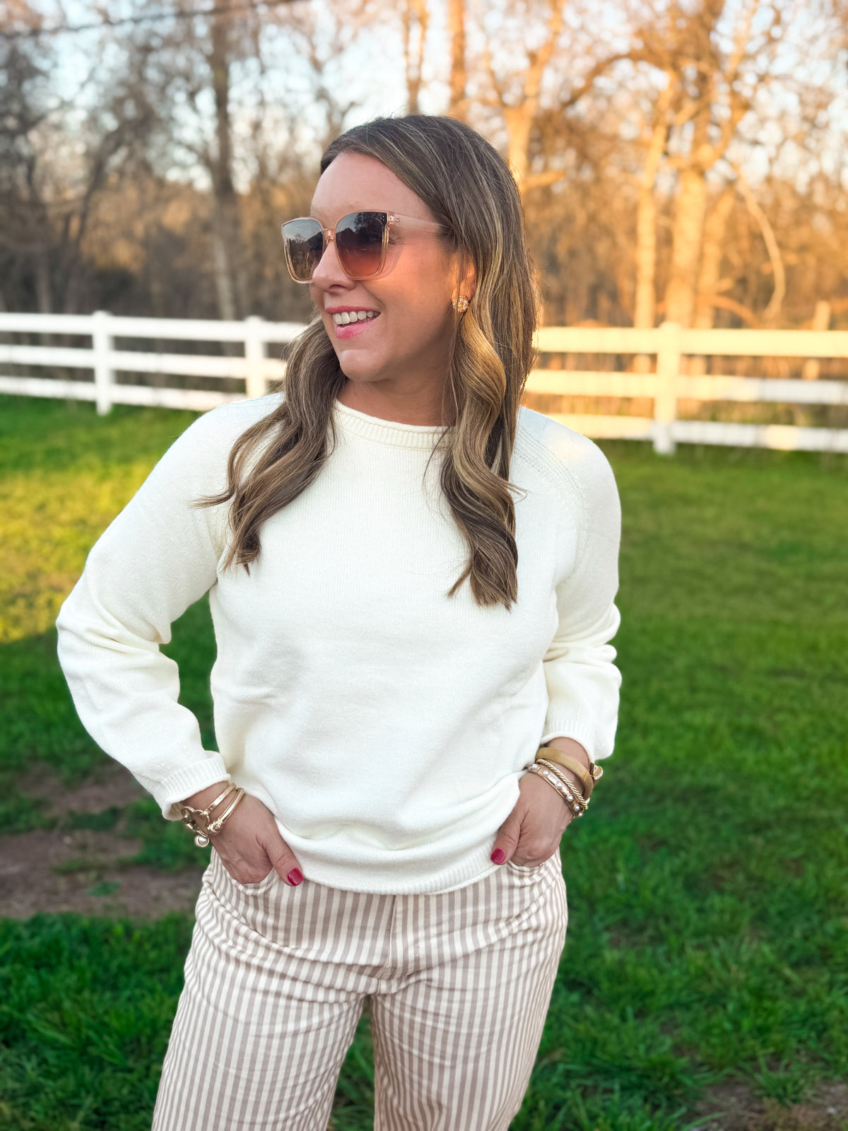 Someday Soon Cream Sweater