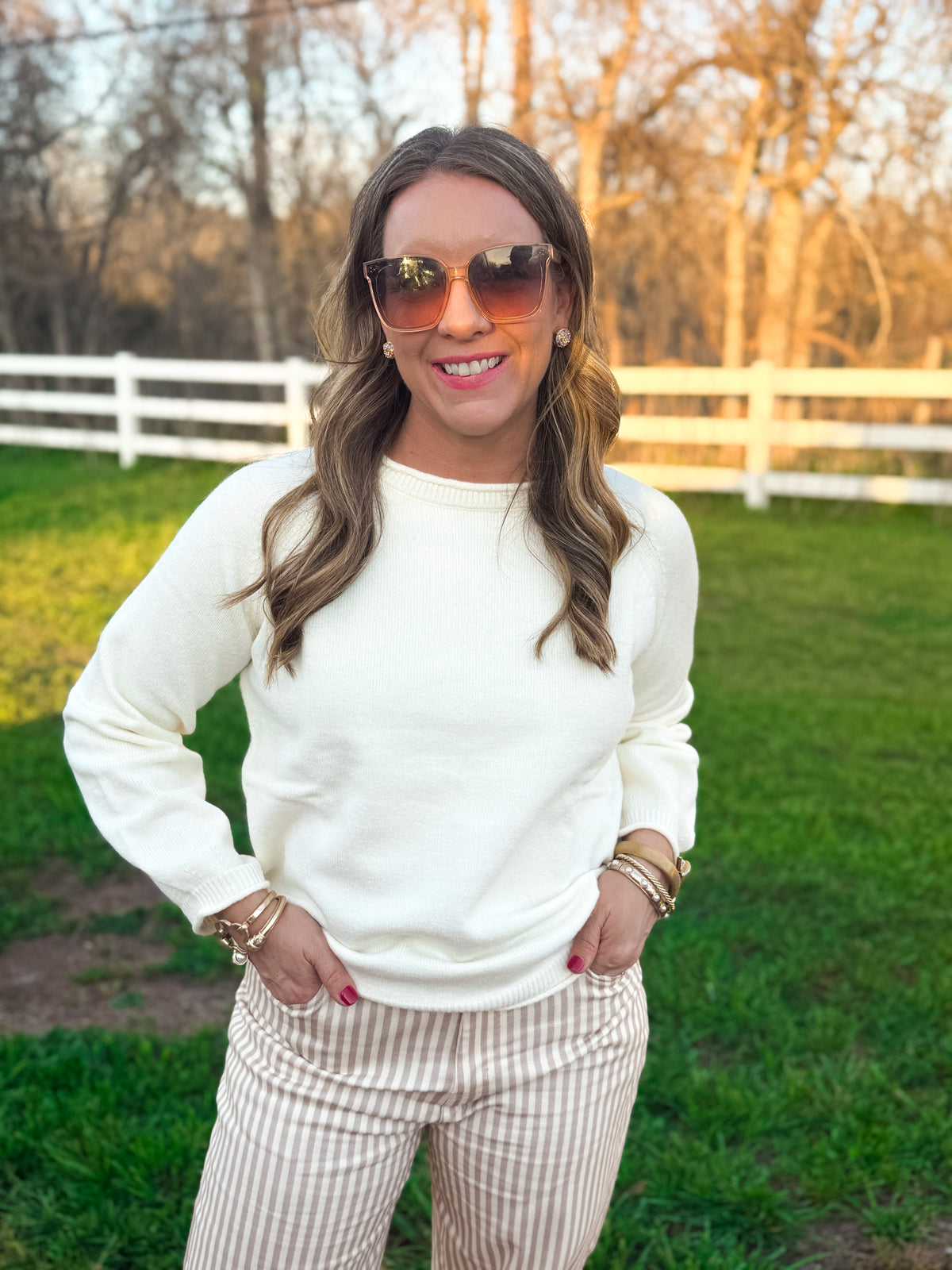 Someday Soon Cream Sweater