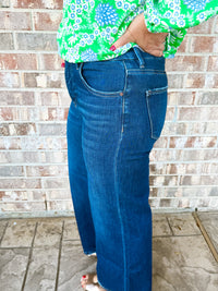 Tummy Control Cropped Wide Leg Jeans by Risen