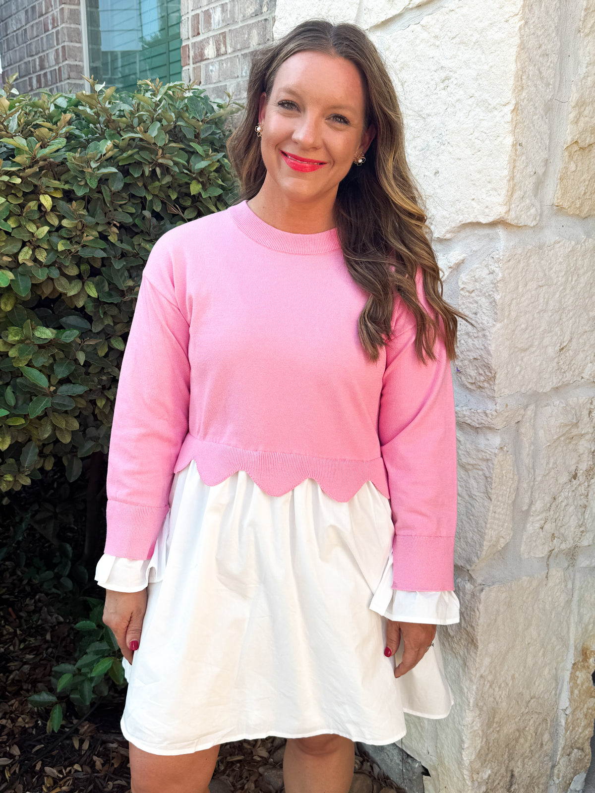 Jules Pink Color Block Dress