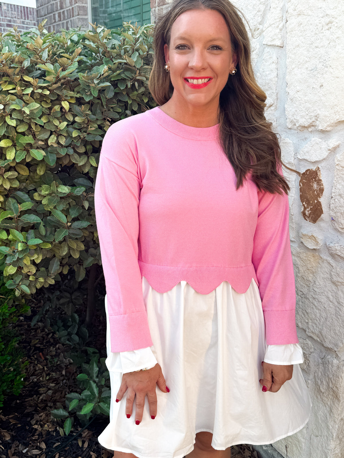 Jules Pink Color Block Dress