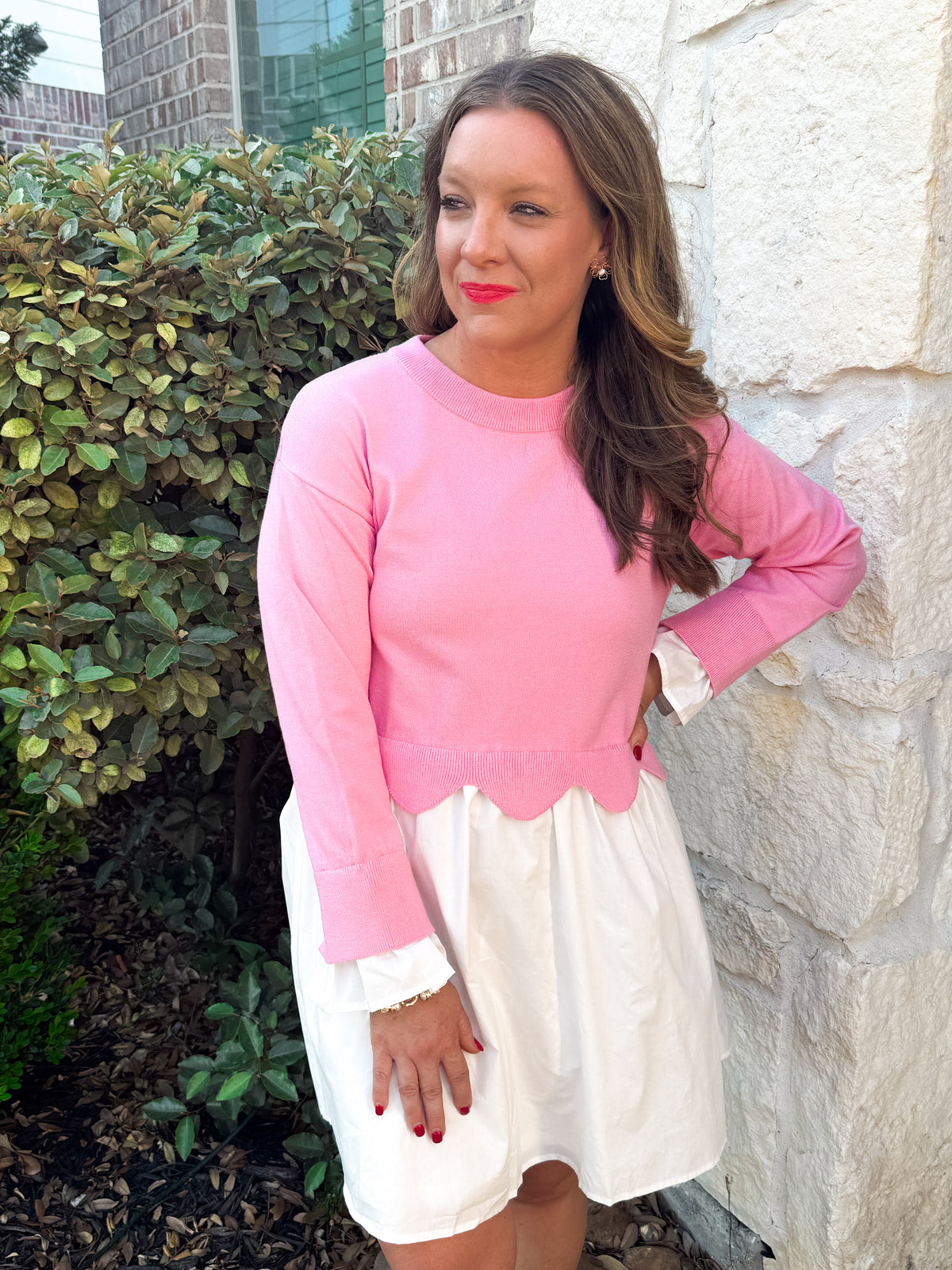 Jules Pink Color Block Dress